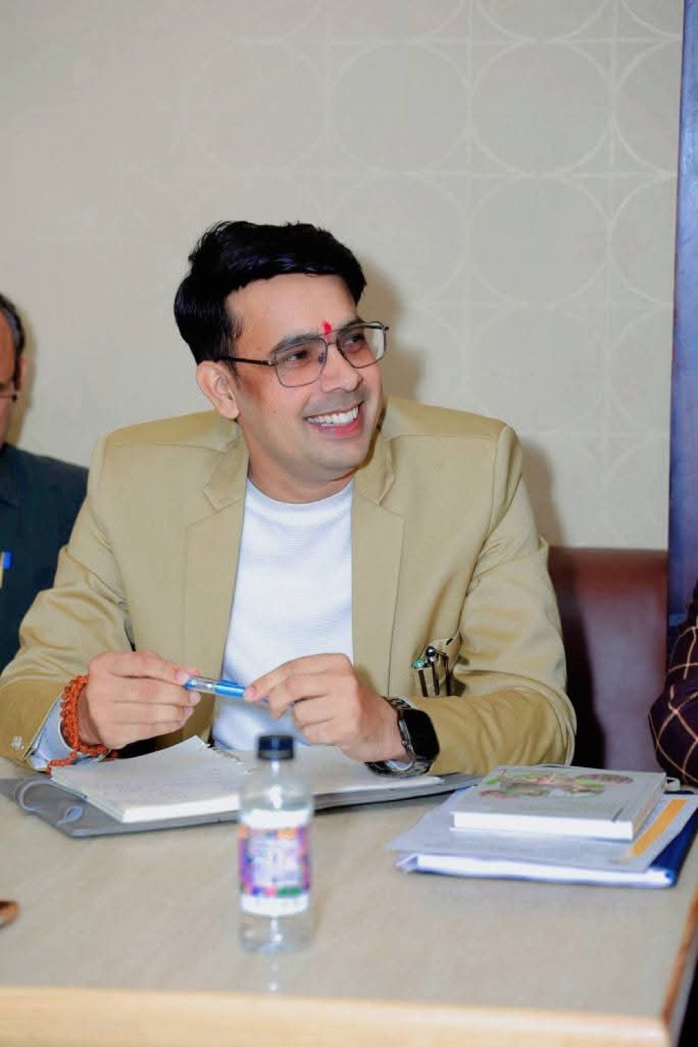 Dr. Navdeep Bhardwaj at a planning meeting